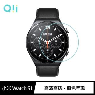 【Qii】小米 Watch S1 玻璃貼(兩片裝)