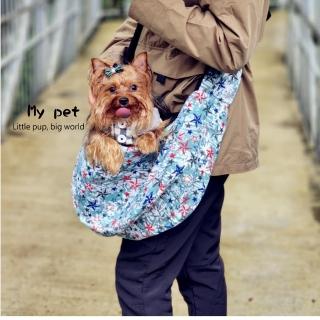 【May shop】新色五彩星 寵物外出背包 貓狗便攜式袋鼠包帆布包