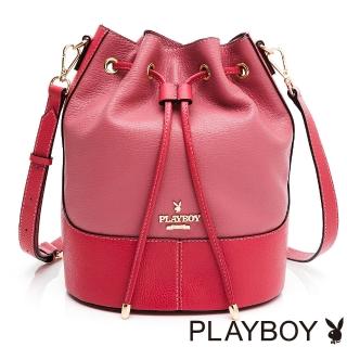 【PLAYBOY】水桶包附長背帶 Coloured Balloon系列(桃紅色)