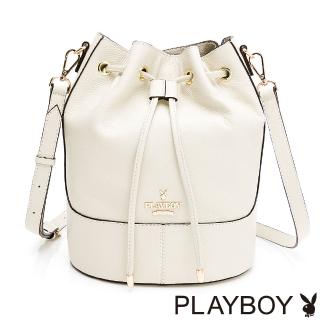 【PLAYBOY】水桶包附長背帶 Coloured Balloon系列(米白色)