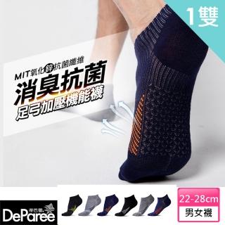 【蒂巴蕾】1雙-氧化鋅消臭船型襪-對角(消臭襪/運動襪/短襪/除臭襪/足弓襪/網眼襪)