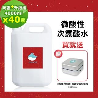 【i3KOOS】微酸性次氯酸水4000mlx40瓶送價值19800光離子病毒空氣分解機(次氯酸水 婦幼 身體  環境皆可用)