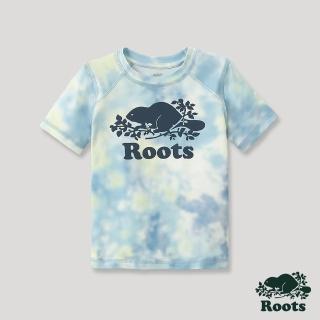 【Roots】Roots小童- 暈染風格機能短袖T恤(拚色)