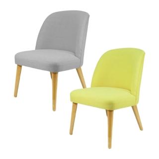 【YU Living 信歐傢居】素面單人布沙發椅-2色(椅子 餐桌椅 休閒椅 沙發椅 單人椅)