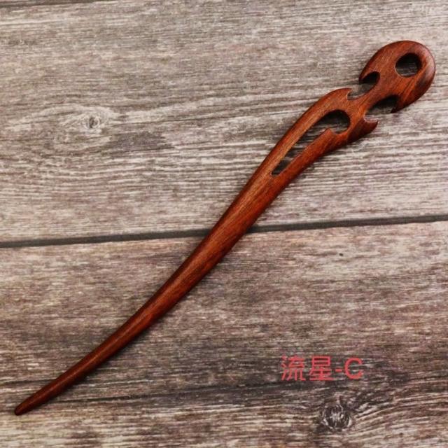 【SKIP 四季織】古典風紅檀木髮簪(贈收納袋)(古典風紅檀木髮簪)