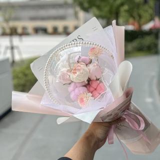 【Flower Plus】珍珠粉 香皂花花束 波波球花束(永生花)