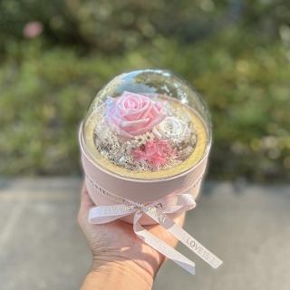 【Flower Plus】櫻花粉 樂透球永生花盒(永生花)