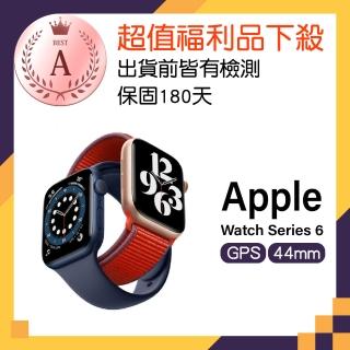 【Apple 蘋果】A級福利品 Watch Series 6 GPS 鋁金屬錶殼 44mm(不含錶帶)