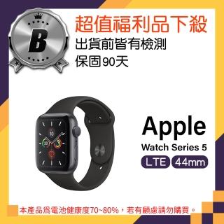 【Apple 蘋果】A級福利品 Watch Series 5 GPS+行動網路 鋁金屬錶殼 44mm(錶帶隨機出貨)