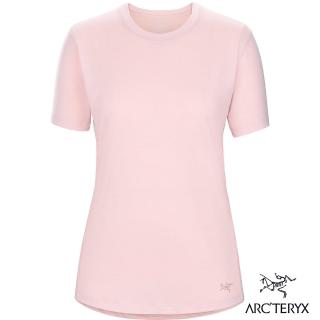 【Arcteryx 始祖鳥】女 Lana 羊毛 短袖 圓領衫(沙漠粉)