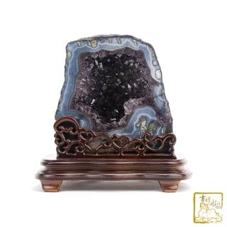 【吉祥水晶】巴西紫水晶洞 5.1kg(溫潤瑪瑙邊)