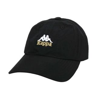 【KAPPA】運動帽-老帽 防曬 遮陽 鴨舌帽 帽子 黑白金(321956W-005)