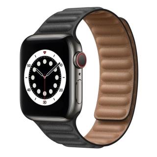 【IN7】Apple Watch 38mm/40mm/41mm 皮革鏈式磁吸回環錶帶