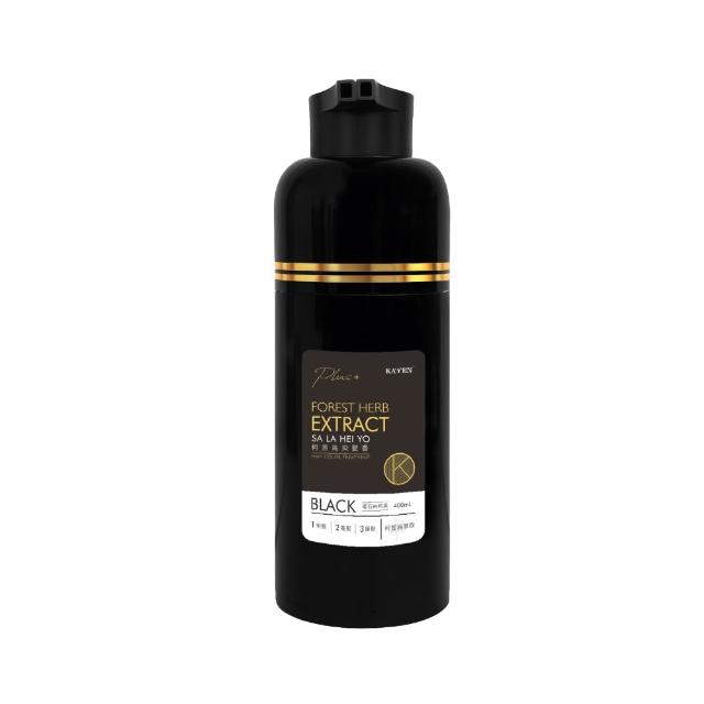 【KAFEN 卡氛】何首烏染髮Plus+升級版400ml(遮白髮 5分鐘快速過色 曜石黑/暮褐棕/可可棕)
