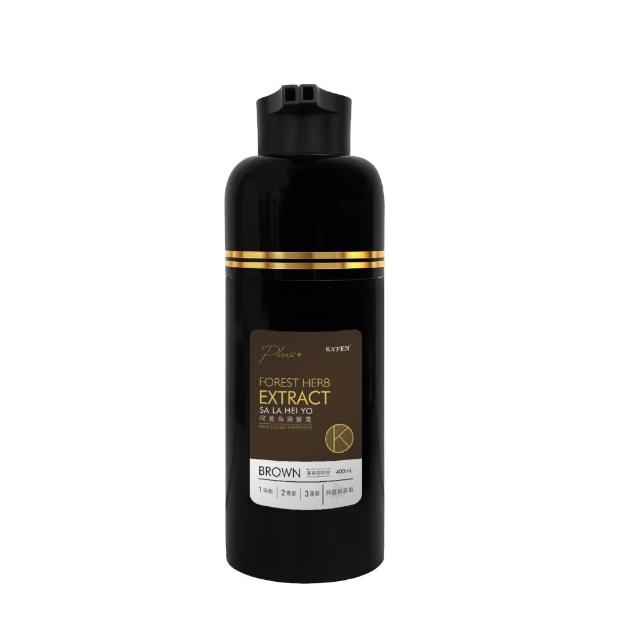 【KAFEN 卡氛】何首烏染髮Plus+升級版400ml(遮白髮 5分鐘快速過色 曜石黑/暮褐棕/可可棕)