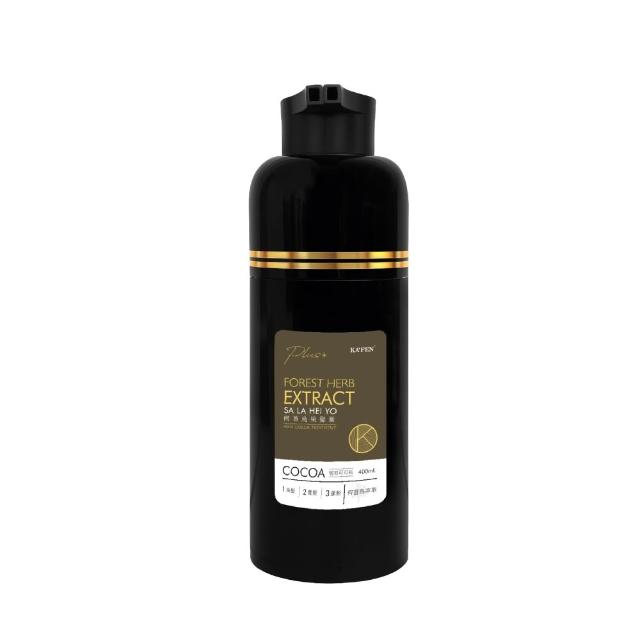 【KAFEN 卡氛】何首烏染髮Plus+升級版400ml(遮白髮 5分鐘快速過色 曜石黑/暮褐棕/可可棕)