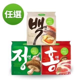 【韓味不二】韓國pulmuone 4入/袋 X1袋(香菇牛骨 /蛤蜊牛骨/蔬菜湯麵)