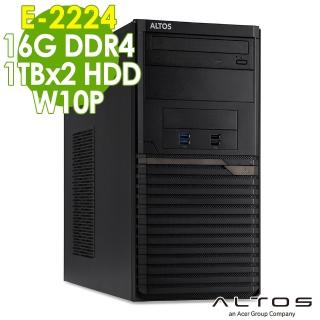 【Acer 宏碁】Altos T110F5 商用伺服器 E-2224/16G/1TBX2/W10P