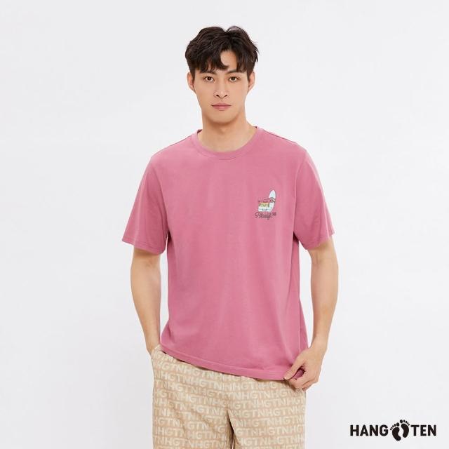 【Hang Ten】中性款-BCI純棉海灘印花/復古衝浪印花/懷舊印花短袖T恤(多款選)