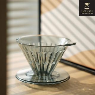 【TIMEMORE 泰摩】冰瞳手沖咖啡濾杯02號-黛黑色(手沖咖啡 咖啡濾杯 V型濾杯 冰瞳濾杯 鑽石濾杯 花瓣濾杯)