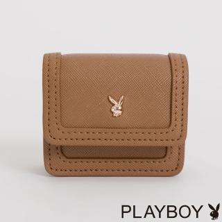 【PLAYBOY】Air Pods素色包 MINI系列(咖啡色)