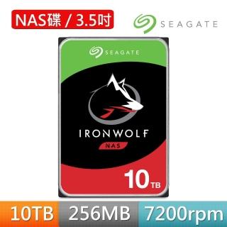 【SEAGATE 希捷】那嘶狼 IronWolf 10TB 3.5吋 7200轉 NAS硬碟 含3年資料救援(ST10000VN000)