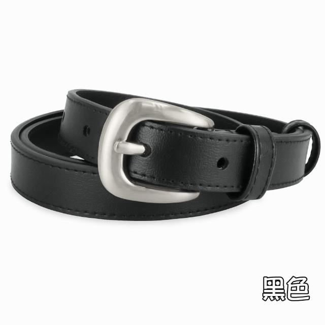 【CH-BELT 銓丞皮帶】流行細版女帶 魅力曲線 女生腰帶皮帶(黑/咖)