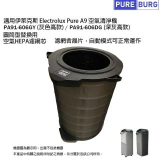 【PUREBURG】適用Electrolux伊萊克斯Pure A9空氣清淨機高款PA91-606GY PA91-606DG 副廠替換用HEPA濾網