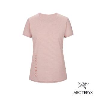 【Arcteryx 始祖鳥】女 Taema 快乾 短袖 圓領衫(沙漠雜粉/陶醉棕)