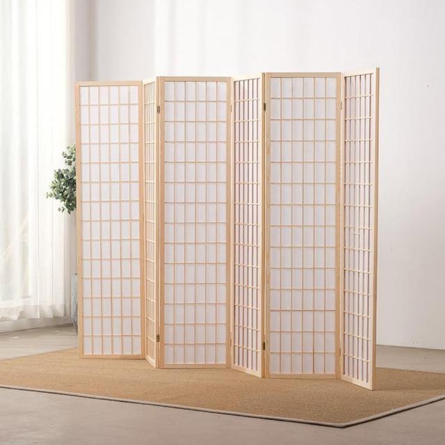 引取限定 虎 木製屏風 和風 衝立 C&B】超大和田木格六片式和風屏風(台灣製六面屏風) - momo購物網- 好評