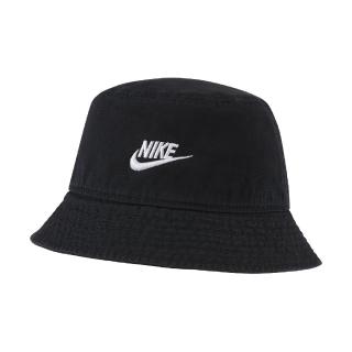 【NIKE 耐吉】漁夫帽 NSW 黑 白 男女款 休閒 基本款 遮陽 水洗面料 戶外 穿搭(DC3967-010)