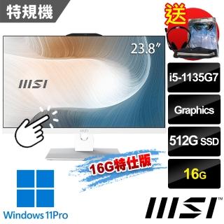 【MSI 微星】Modern AM242TP 11M-1249TW 23.8吋 液晶電腦(i5-1135G7/16G/512G SSD/Win11Pro-16G特仕版)