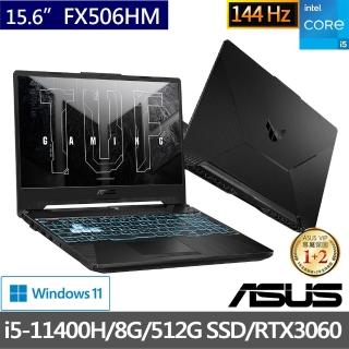 【ASUS升級24G組】FX506HM 15.6吋電競筆電(i5-11400H/8G/512G SSD/RTX3060 6G/W11)