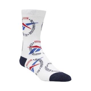 【REEBOK】長襪 Classic Crew Socks 男女款 白 羅紋 絨布 襪子 單雙入(GM5683)