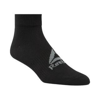 【REEBOK】襪子 ACT FO U 短襪 黑 灰 休閒 男女款 運動 短筒襪 單雙入(FR8253)