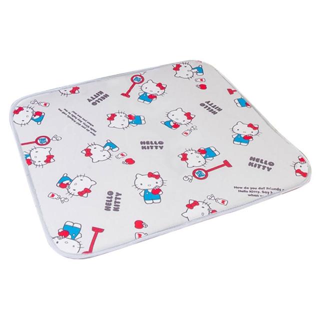 【格藍傢飾】Hello Kitty夏季涼感支撐空氣41X41坐墊-3入(聯名坐墊涼墊省電透氣坐墊可水洗)