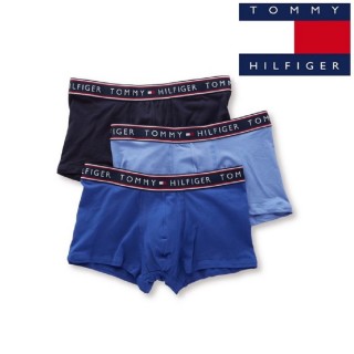 【Tommy Hilfiger】男生短版時尚內著 貼身四角平口內褲 3件組 拳擊手褲(3件組盒裝 美國進口)