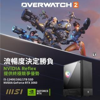 【微星平台】i5六核{英雄聯盟}GeForce RTX 3060獨顯電玩機(i5-12400/16G/1TB_SSD)