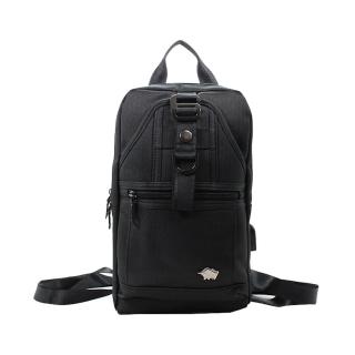 【DRAKA 達卡】威利斯Willis系列-輕量工裝後背/單肩背/胸包-黑(44DK6753-3017)