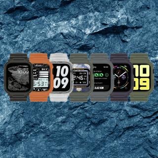 【Elkson】AppleWatch 7 QuattroPro柔韌透氣耐磨TPU一體成形軍規錶帶41mm(apple watch 7一體成形運動錶帶)