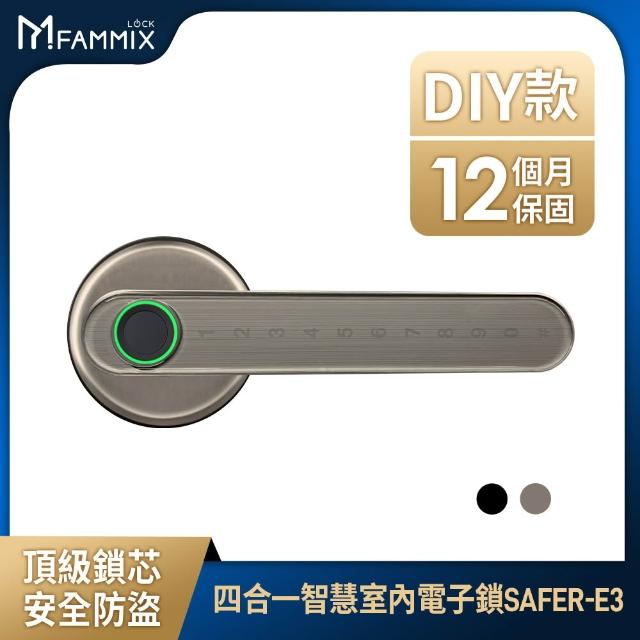 【FAMMIX 菲米斯】SAFER-E3 四合一把手式室內電子鎖＋網關＋監視器