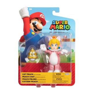 【Nintendo 任天堂】4吋公仔-貓碧姬/超級鈴鐺