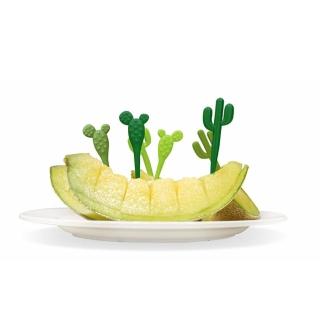 【QUALY】仙人掌果叉 6入  特價出清(造型攪拌棒)