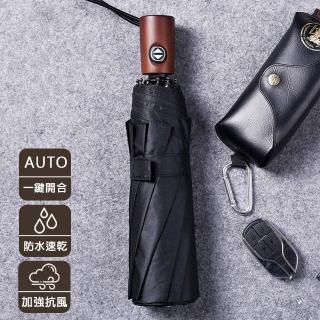 【德國Lotosblume】超大單人傘面 直柄 抗UV 10骨 105cm 紳士型男傘 晴雨傘 商務傘 自動傘(經典雙色任選)