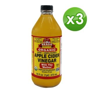 【BRAGG】有機蘋果醋(473ml)*3入組
