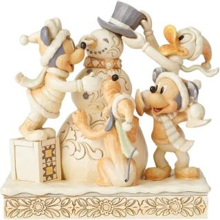 【Enesco】精品家飾 Disney 迪士尼 米奇家族純白王國居家擺飾