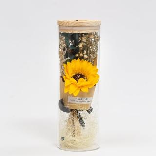 【Flower Plus】微笑秘訣 永生花玻璃罩(永生花乾燥花)