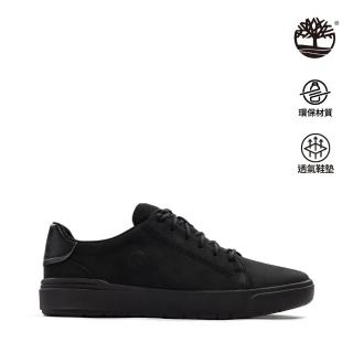 【Timberland】男款黑色皮革緩震Seneca Bay休閒鞋(A5S8R015)