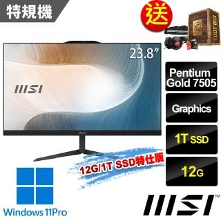 【MSI 微星】Modern AM242 11M-1225TW 23.8吋 液晶電腦(Pentium 7505/12G/1T SSD-12G/1T SSD特仕版)