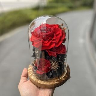 【Flower Plus】美麗嶄露｜永生花玻璃罩(永生花乾燥花)